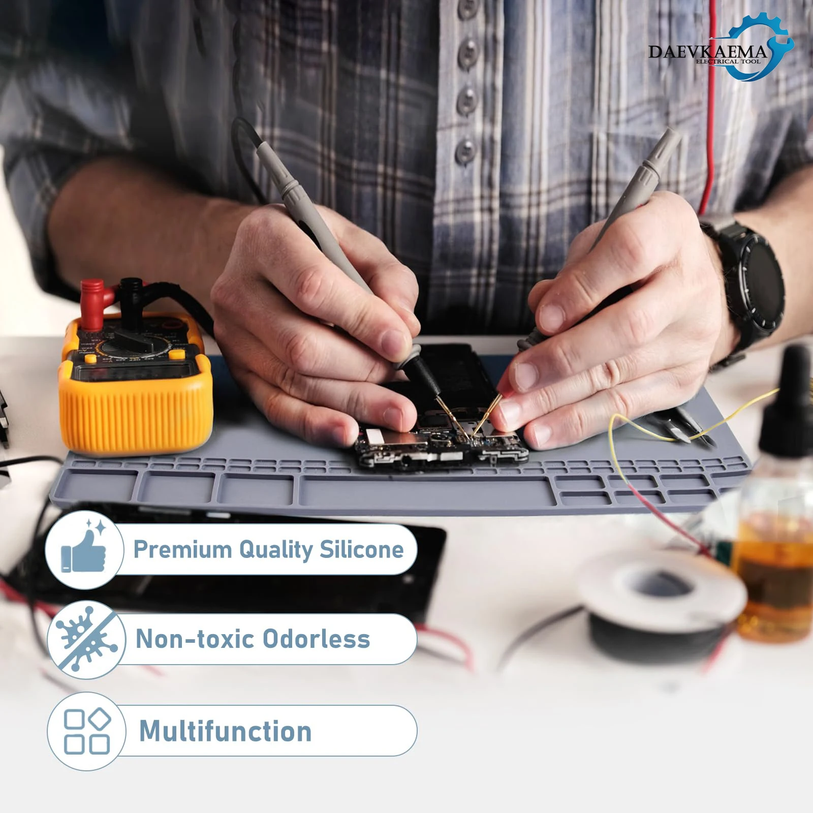 Electronics Repair Mat - Manyetik Silikon Lehim Pedi 500 ℃