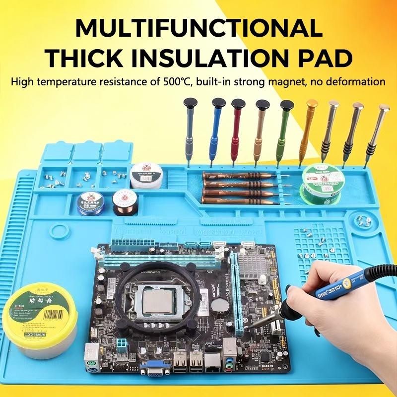 Electronics Repair Mat - Manyetik Anti-Statik Silikon Lehimleme Matı Isıya
