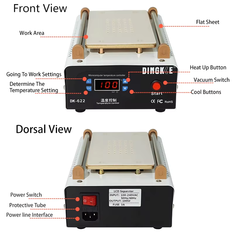 7 inç Vakumlu LCD Dokunmatik E - Screen Separator Machine incelemesi ve fiyatı