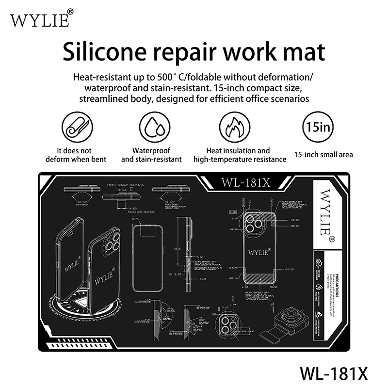 WYLIE WL-181X Isıya Dayanıklı  - Electronics Repair Mat incelemesi ve fiyatı